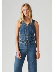 Levi's Kamizelka dżinsowa w kolorze niebieskim rozmiar: XS. Niebieskie kamizelki damskie Levi's, s, z bawełny. Za 214.95 zł.