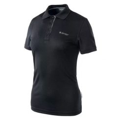 Koszulka polo damska Hi-Tec Lady Site - czarna, Rozmiar M. Czarne bluzki damskie Hi-tec, m, bez wzorów, z poliesteru, bez kołnierzyka, bez ramiączek. Za 39.99 zł.