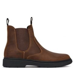 Sztyblety BOSS. Brązowe sztyblety męskie Boss, bez zapięcia. Za 799.99 zł.