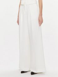KARL LAGERFELD Spodnie palazzo 240W1006 Biały Relaxed Fit. Białe spodnie materiałowe damskie Karl Lagerfeld, bez wzorów, z materiału. Za 919.99 zł.