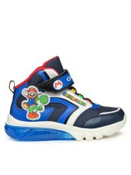 Geox Sneakersy J Ciberdron Boy J46LBJ 054FU C4226 DD Granatowy. Niebieskie buty sportowe chłopięce Geox, ze skóry, bez zapięcia. Za 339.99 zł.