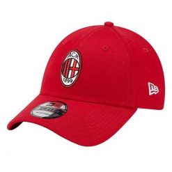 Męska Czapka Z Daszkiem Core 9FORTY AC Milan. Czerwone czapki męskie New Era, bez wzorów, z bawełny. Za 179.99 zł.