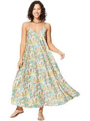 Aller Simplement Sukienka ze wzorem rozmiar: 34-40. Sukienki damskie Aller Simplement, bez wzorów, bez kołnierzyka, bez ramiączek, maxi. Za 56.99 zł.