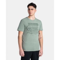 Męski bawełniany t-shirt Kilpi PORTELA-M. Szare t-shirty męskie Kilpi, m, bez wzorów, z bawełny, bez kołnierzyka. Za 75.03 zł.