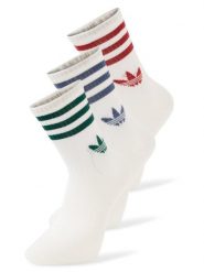 Adidas Originals Skarpety w 3-paku Kobiety Bawełna biały|wielokolorowy w paski, S. Białe skarpetki damskie adidas Originals, bez wzorów, z bawełny. Za 79.95 zł.