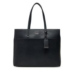 Torebka Calvin Klein. Czarne shopper bag damskie CALVIN KLEIN, bez wzorów, bez dodatków. Za 349.99 zł.
