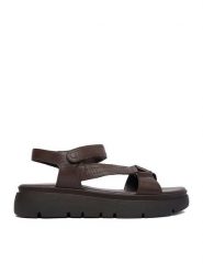 Lasocki Sandały CEO-WI16-TIA-01 Brązowy ciemny. Brązowe sandały damskie Lasocki, bez wzorów, ze skóry, bez obcasa, na płaskiej podeszwie. Za 179.99 zł.