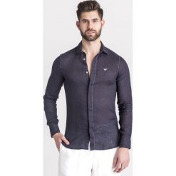 KOSZULA lniana Emporio Armani. Białe koszule męskie Emporio Armani, l, bez wzorów, bez kołnierzyka, bez ramiączek. Za 407.40 zł.