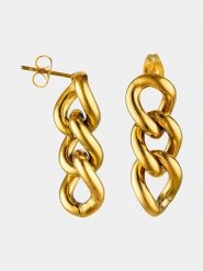 MOODE Kolczyki-wkrętki "Raphaelle" rozmiar: onesize. Żółte kolczyki damskie MOODE, ze stali. Za 43.99 zł.