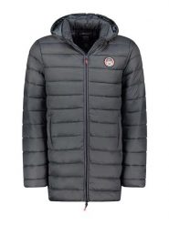 Geographical Norway Płaszcz pikowany "Amigobadge" w kolorze antracytowym rozmiar: L. Czarne płaszcze męskie Geographical Norway, l, bez wzorów. Za 158.10 zł.