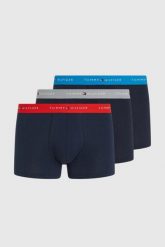 TOMMY HILFIGER Zestaw bielizny męskiej 3PACK. Niebieskie bokserki męskie Tommy Hilfiger, bez wzorów, z bawełny. W wyprzedaży za 129.99 zł.