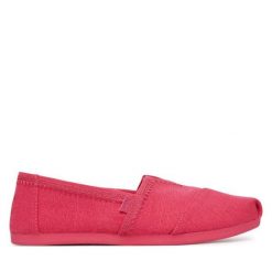 Półbuty Toms. Czerwone półbuty damskie Toms, bez wzorów, bez obcasa, na płaskiej podeszwie. Za 279.99 zł.