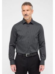 Eterna Koszula - Slim fit - w kolorze antracytowym rozmiar: 41. Czarne koszule męskie Eterna, bez wzorów, z bawełny, bez kołnierzyka, bez ramiączek. Za 110.04 zł.
