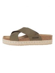 BACKSUN Klapki "Milano" w kolorze khaki rozmiar: 37. Brązowe klapki damskie Backsun, bez wzorów, bez obcasa. Za 123.25 zł.