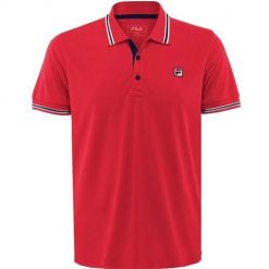 Koszulka sportowa męska Fila Polo Piro. Niebieskie koszulki polo męskie Fila, m, z bawełny, bez ramiączek. Za 398.00 zł.