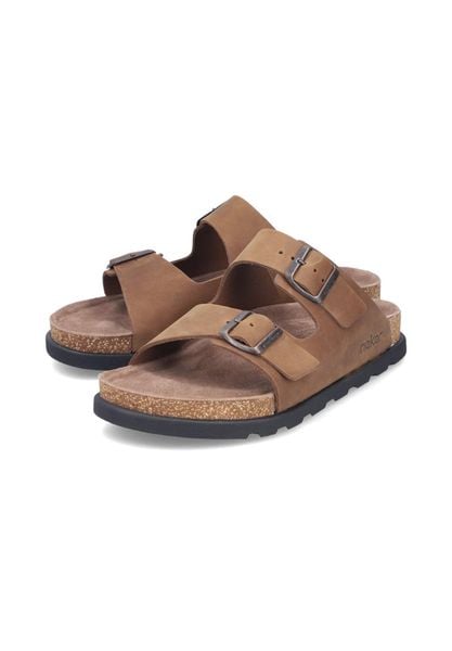 Sandały męskie Quechua 21190-26. Brązowe sandały męskie Rieker, z materiału, z okrągłym noskiem, bez zapięcia. Za 341.00 zł.