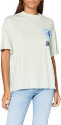 LEE OVERSIZED TEE DAMSKI T-SHIRT KOSZULKA BOYFRIEND FIT SUMMER GREEN L41SBYNK 112109155. Zielone bluzki damskie Lee, l, bez wzorów, bez ramiączek. Za 69.99 zł.