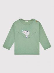 United Colors Of Benetton Bluzka 3ATNA1017 Zielony Regular Fit. Zielone t-shirty chłopięce United Colors Of Benetton, bez wzorów, z bawełny, bez ramiączek. Za 59.99 zł.