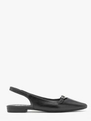 Czarne baleriny slingback ZOE. Czarne baleriny damskie Ryłko, bez wzorów, z gumy, bez obcasa, na płaskiej podeszwie. Za 329.99 zł.