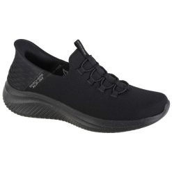 Buty sportowe Sneakersy męskie, Slip-Ins Ultra Flex 3.0 - Right Away. Czarne buty sportowe na co dzień męskie Skechers, z materiału, bez zapięcia, trekkingowe. Za 389.99 zł.