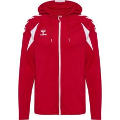 Bluza dresowa z kapturem Hummel Core 2.0. Białe bluzy sportowe męskie HUMMEL, bez wzorów, z dresówki, sportowe, bez kołnierzyka, bez ramiączek. Za 277.00 zł.