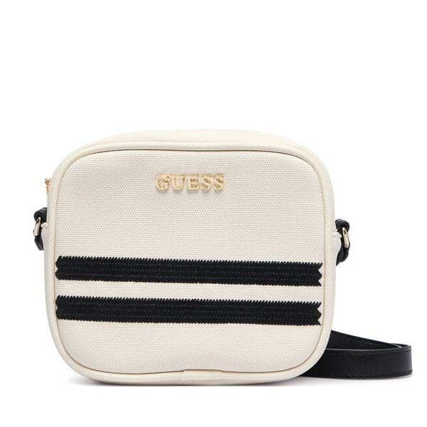 Torebka Guess. Białe listonoszki damskie Guess, z aplikacjami, bez dodatków. Za 264.99 zł.