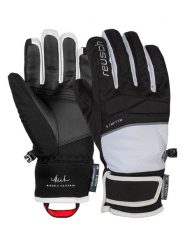 Reusch Rękawiczki narciarskie "Mikaela Shiffrin R-TEX® XT" w kolorze biało-czarnym rozmiar: 4. Białe rękawiczki dziecięce REUSCH, ze skóry, bez ramiączek. Za 112.72 zł.
