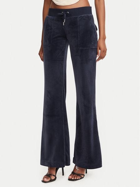 Juicy Couture Spodnie dresowe Layla JCSEBJ001G Granatowy Regular Fit. Niebieskie spodnie dresowe damskie Juicy Couture, xxs, bez wzorów, z dresówki. Za 399.99 zł.