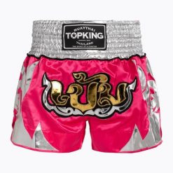 Spodenki treningowe Top King Thai Boxing. Czerwone szorty męskie TOP KING, z materiału, bez kołnierzyka. Za 209.99 zł.