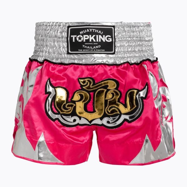 Spodenki treningowe Top King Thai Boxing. Czerwone szorty męskie TOP KING, z materiału, bez kołnierzyka. Za 209.99 zł.