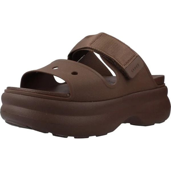 Sandały CROCS 212861C Brązowy. Brązowe sandały damskie Crocs, bez wzorów, z syntetyku, bez obcasa. Za 354.99 zł.