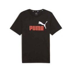 T-Shirt Puma Ess+ 2 Z Logo Tee Dorosłych. Czarne t-shirty męskie Puma, m, bez wzorów, z bawełny, bez kołnierzyka. Za 107.01 zł.
