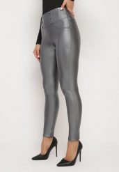 Szare Legginsy z Ekoskóry Ocieplane z Efektem Push-Up Labrisa. Szare legginsy damskie Born2be, s, bez wzorów, z jeansu. Za 19.99 zł.
