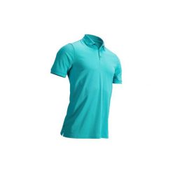 Koszulka polo do golfa męska. Niebieskie koszulki polo męskie INESIS, m, bez wzorów, z elastanu, bez ramiączek. W wyprzedaży za 49.99 zł.