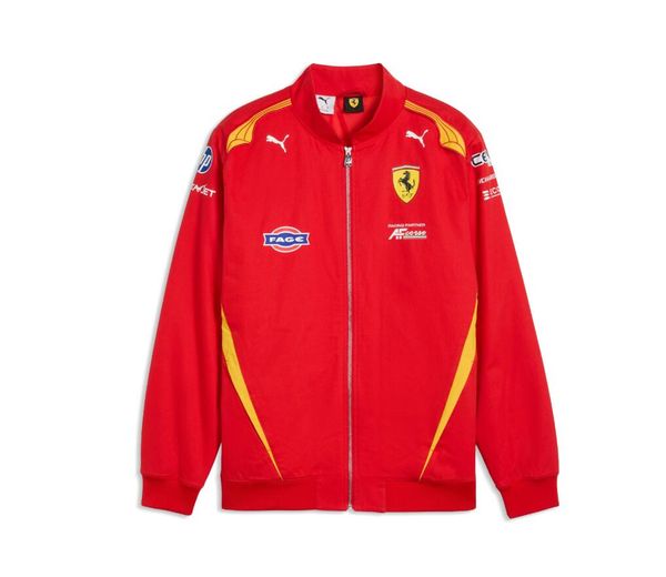 Kurtka z dresu Puma Ferrari Hypercar. Czerwone kurtki damskie Ferrari, l, bez wzorów, z dresówki, bez kaptura. Za 902.50 zł.