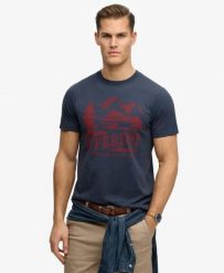 Superdry Retro Outdoor Relaxed T-Shirt – 100% bawełna, krój relaxed. Niebieskie t-shirty damskie Superdry., m, bez wzorów, z bawełny, bez kołnierzyka. Za 202.95 zł.