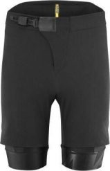 Spodenki z wkładką Mavic Crosstrail. Czarne szorty męskie MAVIC, bez wzorów, z materiału. Za 622.00 zł.