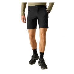 Męskie Spodenki Xert Stretch Shorts. Czarne szorty męskie Regatta, z elastanu, bez kołnierzyka. Za 223.99 zł.