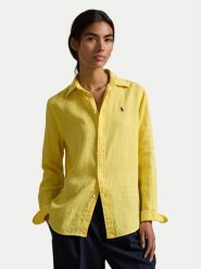 Polo Ralph Lauren Koszula 211970730502 Żółty Regular Fit. Żółte koszule damskie Polo Ralph Lauren, xs, bez wzorów, ze lnu, bez kołnierzyka, bez ramiączek. Za 819.99 zł.