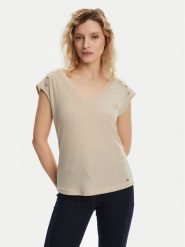 Morgan Bluzka 241-DILI Beżowy Regular Fit. Brązowe bluzki damskie Morgan, s, bez wzorów, z syntetyku, bez ramiączek. Za 89.99 zł.
