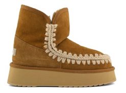 MOU Platform boot suede Śniegowce damskie. Brązowe śniegowce damskie Mou, z gumy. W wyprzedaży za 855.99 zł.