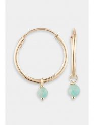 OR ÉCLAT Złote kolczyki-kreole "Blake" z amazonitami rozmiar: onesize. Żółte kolczyki damskie Or Éclat, złote. Za 295.99 zł.