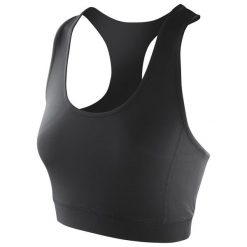 Top Damski / Damski Impact Softex Crop Top. Szare topy damskie SPIRO, bez wzorów, bez ramiączek. Za 73.99 zł.