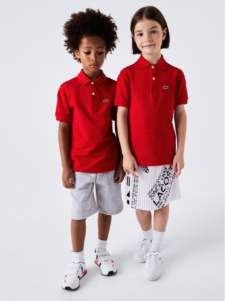 Lacoste Polo PJ2909 Czerwony Regular Fit. Czerwone t-shirty chłopięce Lacoste, bez wzorów, z bawełny, bez ramiączek. Za 269.99 zł.