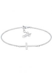 Elli Damski krzyż wiara w srebrze próby 925 Sterling Silver pozłacane różowym złotem Bransoletki 1 ct. Czerwone bransoletki damskie Elli, pozłacane. Za 177.64 zł.