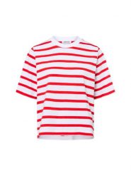 EDITED Koszulka - Nola Kobiety Bawełna czerwony|biały, 34. Białe t-shirty damskie Edited, bez wzorów, z bawełny, bez kołnierzyka. Za 89.95 zł.