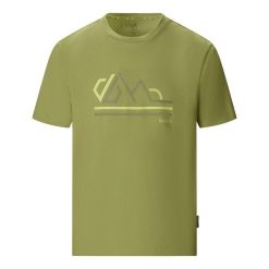 T-shirt Męski Z Górą Movement III. Zielone t-shirty męskie Regatta, l, bez wzorów, z bawełny, bez kołnierzyka. Za 91.99 zł.
