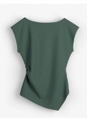 Asymetryczny top z wygodnego materiału scuba. Czerwone topy damskie bonprix, bez wzorów, z asymetrycznym kołnierzem. Za 27.99 zł.