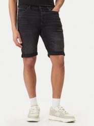 HUGO Szorty jeansowe 50561639 Szary Tapered Fit. Szare szorty męskie Hugo, z bawełny, bez kołnierzyka. Za 449.99 zł.