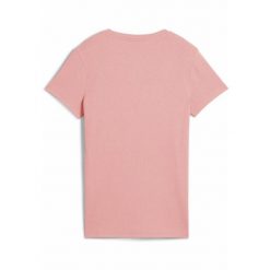 Damska koszulka prążkowana ESS ELEVATED PUMA Pink Fruit. Czerwone bluzki sportowe damskie Puma, s, bez wzorów, prążkowane, bez ramiączek. W wyprzedaży za 69.00 zł.